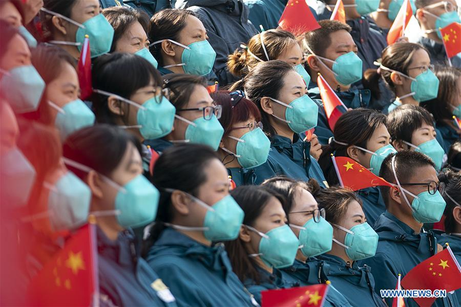 CHINA-HUBEI-WUHAN-LAST MEDICAL ASSISTANCE TEAM-LEAVING (CN)