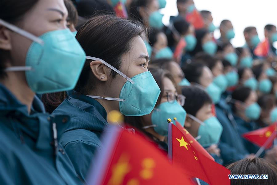 CHINA-HUBEI-WUHAN-LAST MEDICAL ASSISTANCE TEAM-LEAVING (CN)