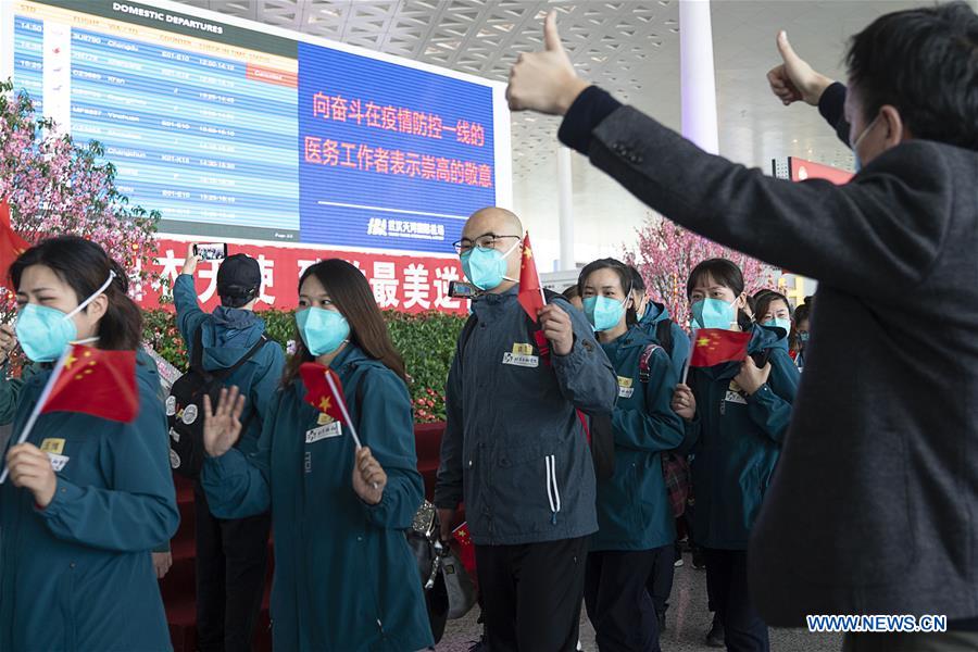 CHINA-HUBEI-WUHAN-LAST MEDICAL ASSISTANCE TEAM-LEAVING (CN)
