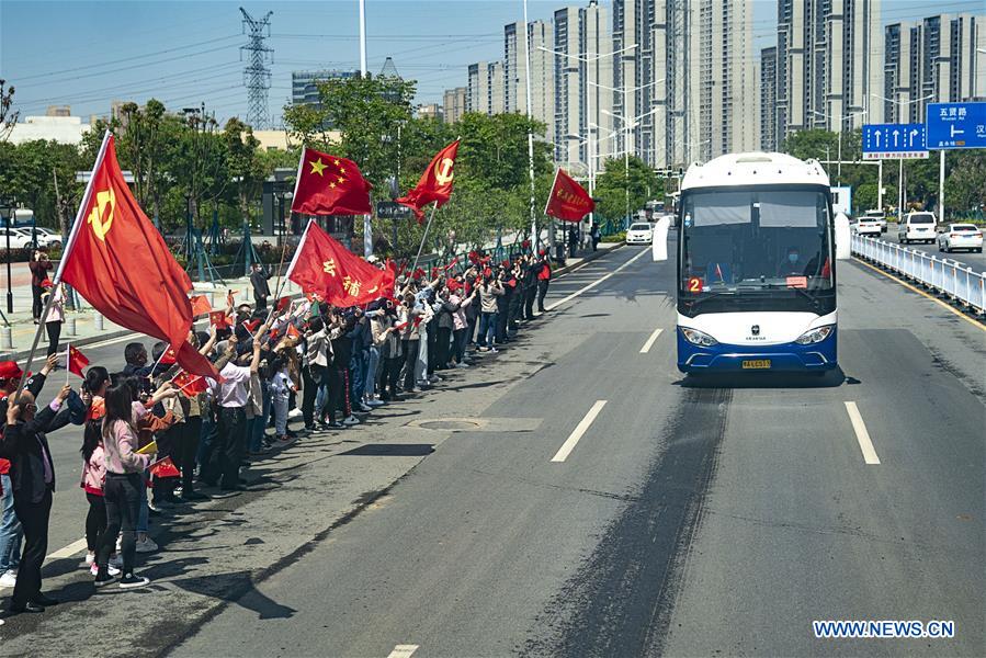 CHINA-HUBEI-WUHAN-LAST MEDICAL ASSISTANCE TEAM-LEAVING (CN)