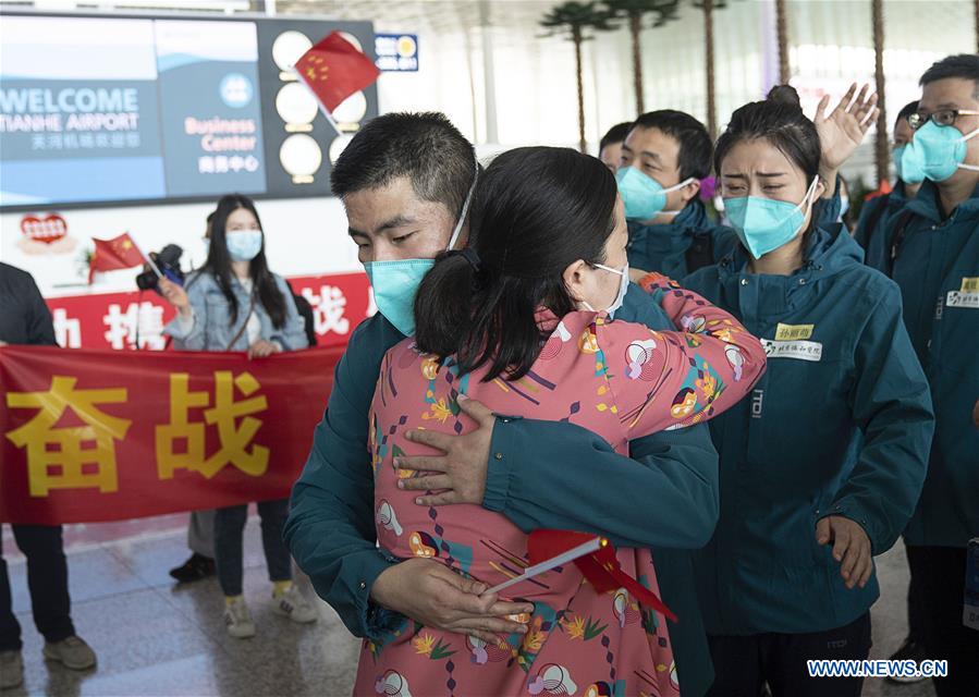 CHINA-HUBEI-WUHAN-LAST MEDICAL ASSISTANCE TEAM-LEAVING (CN)