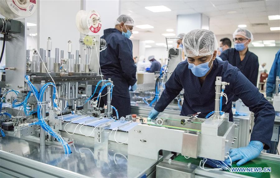 EGYPT-CAIRO-CHINA-FACE MASK PLANT