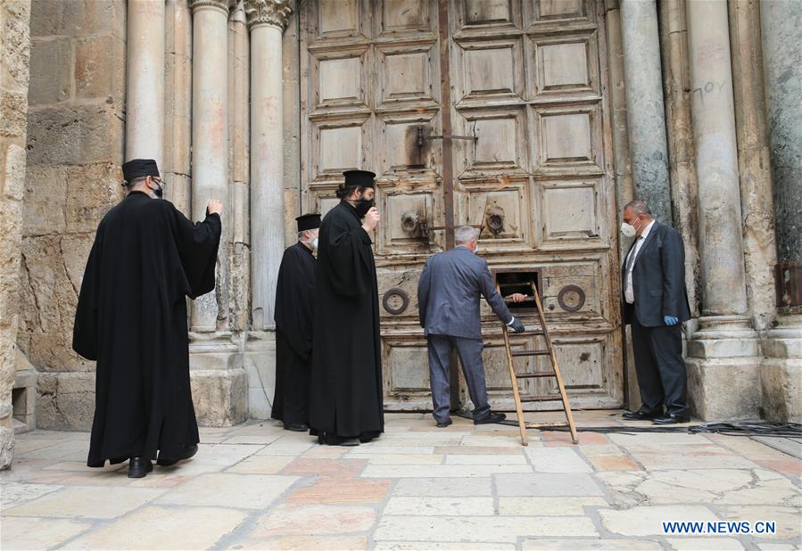 MIDEAST-JERUSALEM-COVID-19-ORTHODOX GOOD FRIDAY