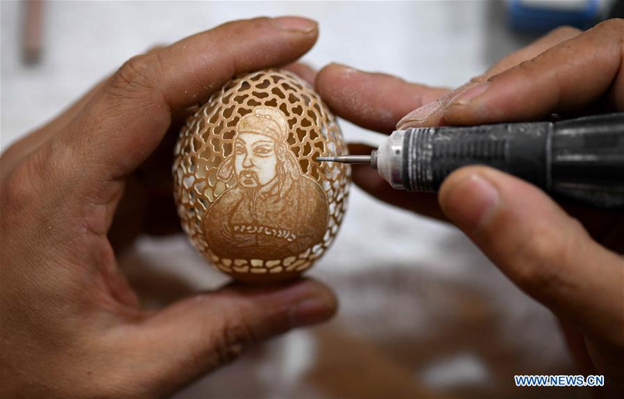 #CHINA-HEBEI-SHIJIANGZHUANG-INTANGIBLE CULTURAL HERITAGE-EGG CARVING (CN)