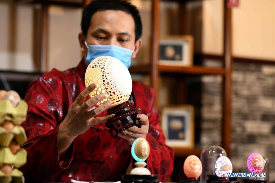 #CHINA-HEBEI-SHIJIANGZHUANG-INTANGIBLE CULTURAL HERITAGE-EGG CARVING (CN)