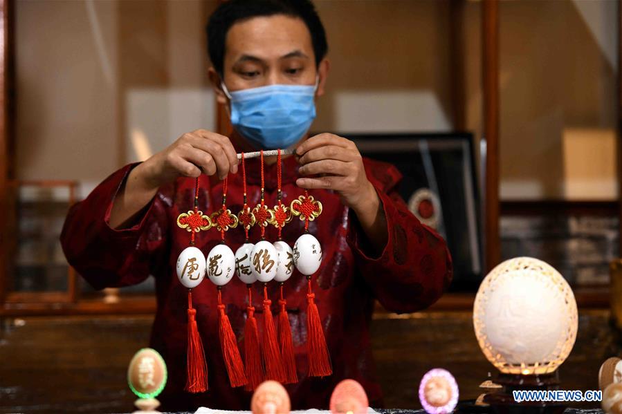 #CHINA-HEBEI-SHIJIANGZHUANG-INTANGIBLE CULTURAL HERITAGE-EGG CARVING (CN)