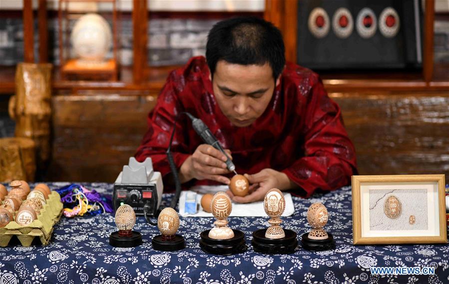 #CHINA-HEBEI-SHIJIANGZHUANG-INTANGIBLE CULTURAL HERITAGE-EGG CARVING (CN)