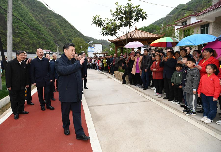 Xi Inspects NW China's Shaanxi Province