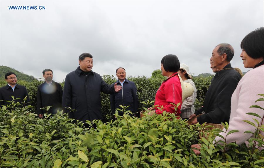 Xi Inspects Poverty Alleviation in NW China's Shaanxi Province