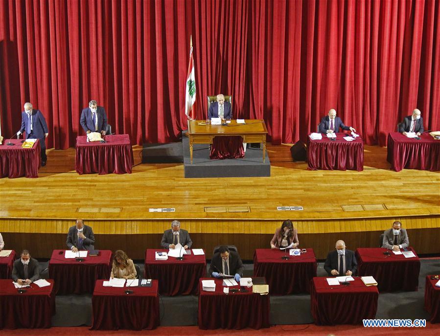 LEBANON-BEIRUT-COVID-19-PARLIAMENT SESSION