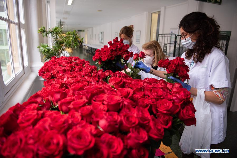 SPAIN-BARCELONA-HOSPITAL-SAINT GEORGE'S DAY