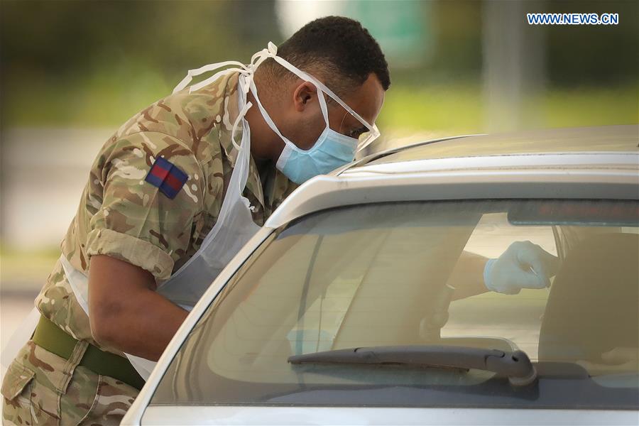 BRITAIN-CHESSINGTON-COVID-19-DRIVE-THROUGH FACILITY