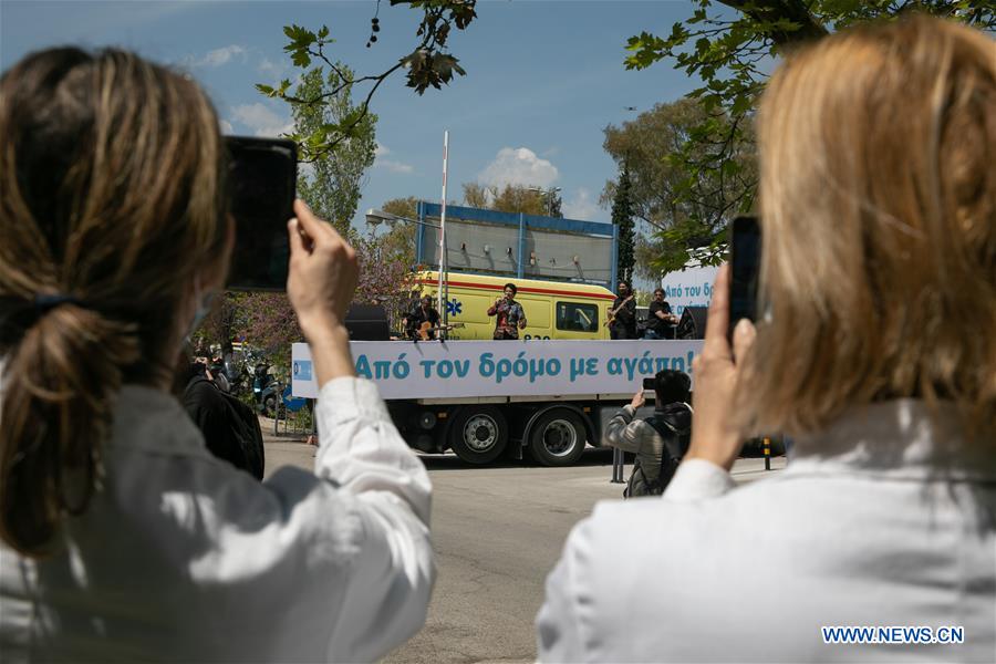 GREECE-ATHENS-TRUCK-TOP CONCERT-COVID-19 LOCKDOWN