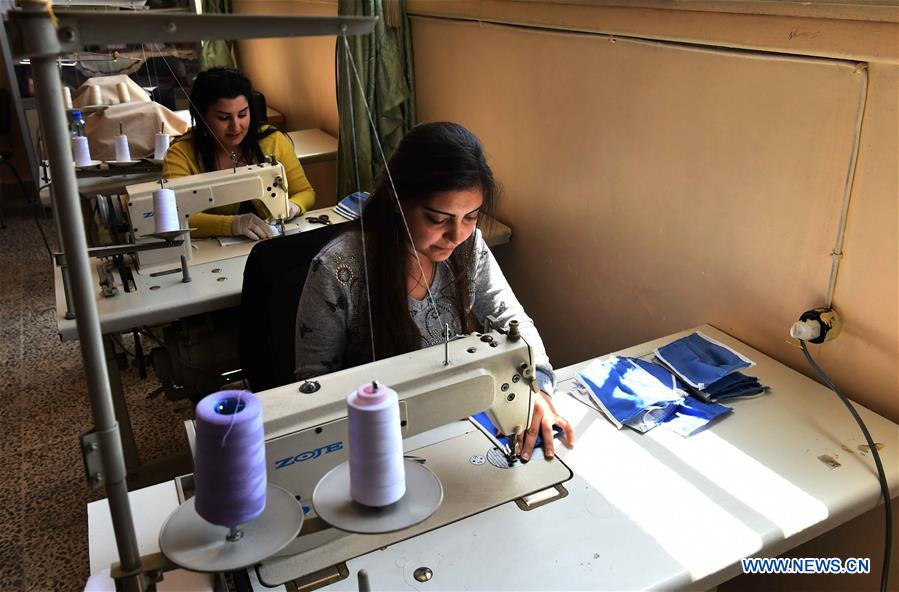 SYRIA-DAMASCUS-MASK-MAKING-COVID-19