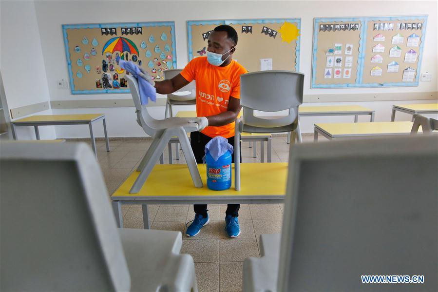 ISRAEL-RISHON LETSIYON-COVID-19-SCHOOL DISINFECTION