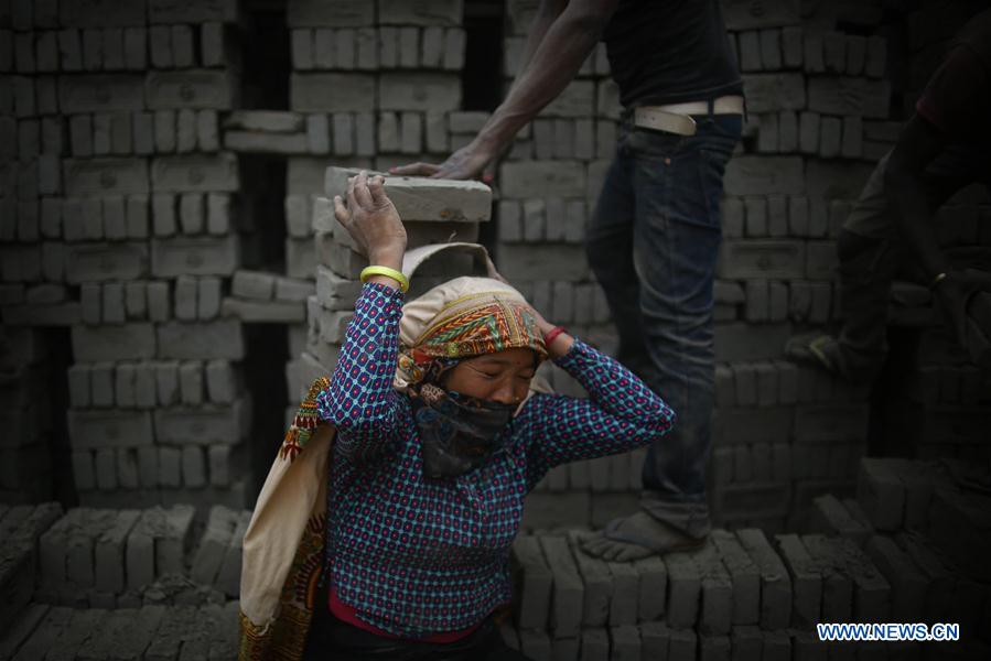 NEPAL-BHAKTAPUR-LABOR DAY-BRICK FACTORY