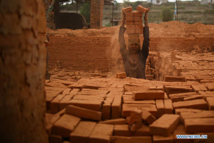 NEPAL-BHAKTAPUR-LABOR DAY-BRICK FACTORY