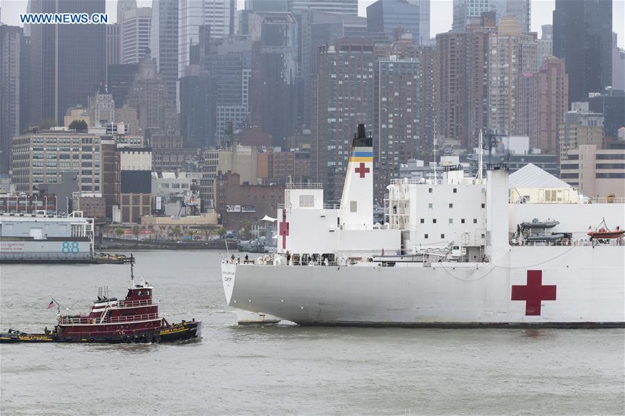 U.S.-NEW YORK-NAVY HOSPITAL SHIP COMFORT-DEPARTURE