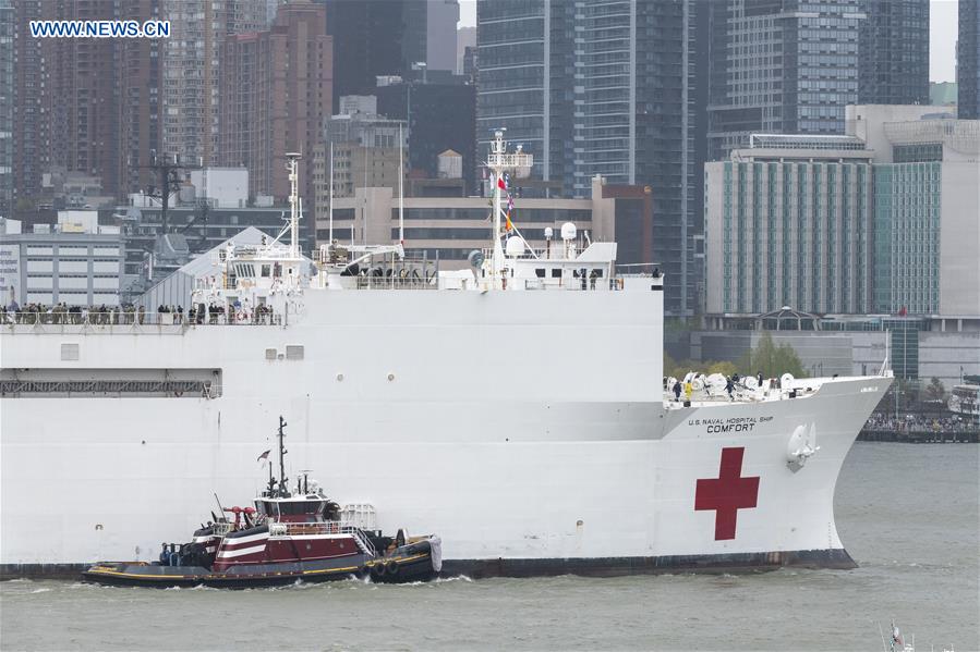 U.S.-NEW YORK-NAVY HOSPITAL SHIP COMFORT-DEPARTURE
