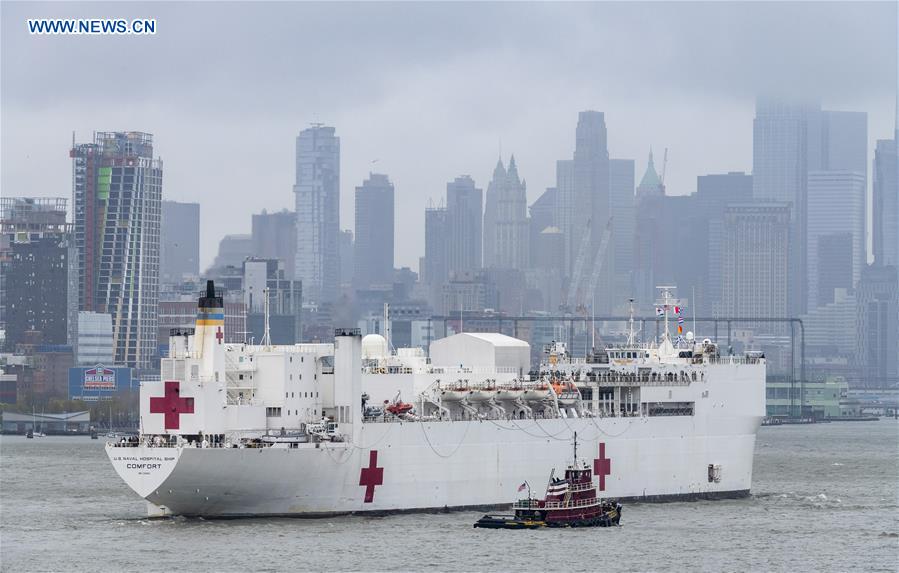 U.S.-NEW YORK-NAVY HOSPITAL SHIP COMFORT-DEPARTURE