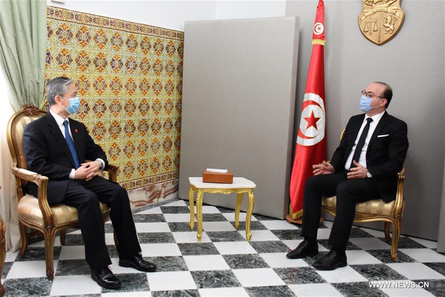 TUNISIA-TUNIS-PM-MEETING-CHINA SUPPORT