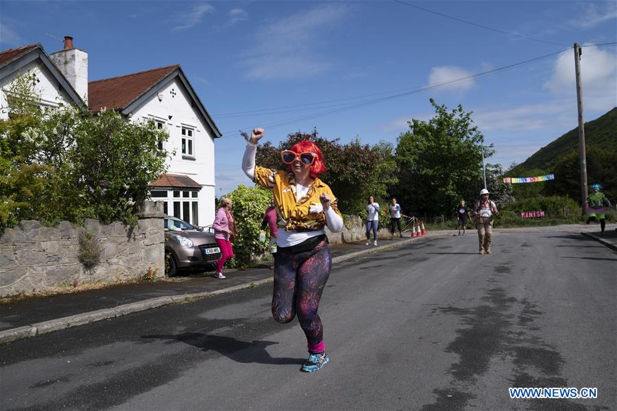 BRITAIN-PRESTATYN-COVID-19-STREET MARATHON