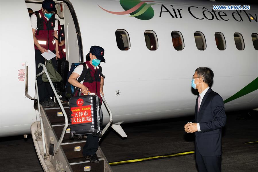 COTE D'IVOIRE-ABIDJAN-COVID-19-CHINESE MEDICAL TEAM-EXPERTS-ARRIVAL