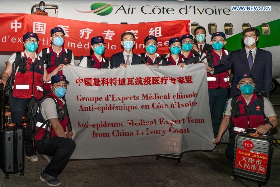 COTE D'IVOIRE-ABIDJAN-COVID-19-CHINESE MEDICAL TEAM-EXPERTS-ARRIVAL