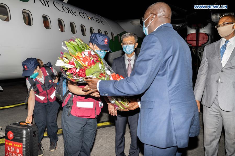 COTE D'IVOIRE-ABIDJAN-COVID-19-CHINESE MEDICAL TEAM-EXPERTS-ARRIVAL