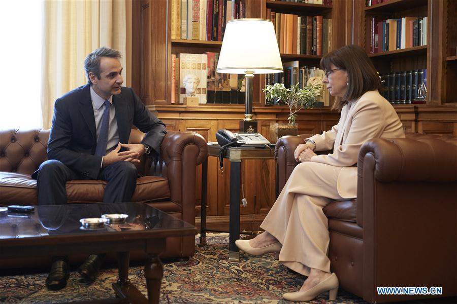 GREECE-ATHENS-COVID-19-PRIME MINISTER-PRESIDENT