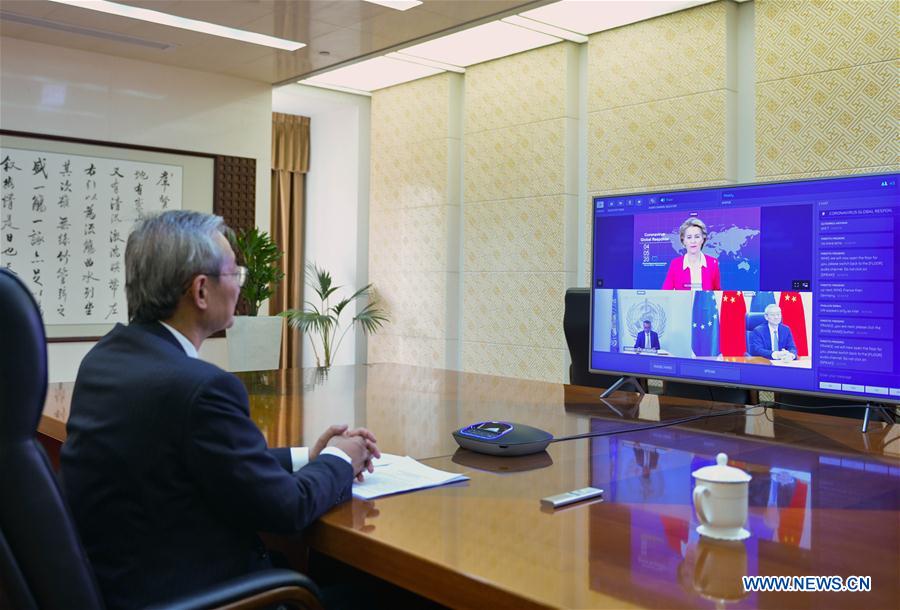 BELGIUM-BRUSSELS-CHINA-EU-MISSION-VIDEO CONFERENCE