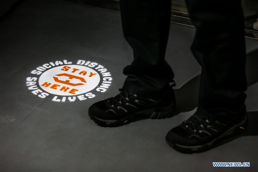 PHILIPPINES-SOCIAL DISTANCING MARKERS-TRAIN-COVID-19