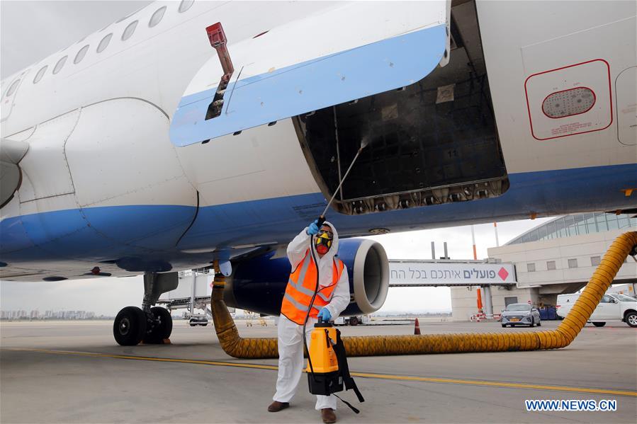 ISRAEL-BEN GURION AIRPORT-COVID-19-DISINFECTION