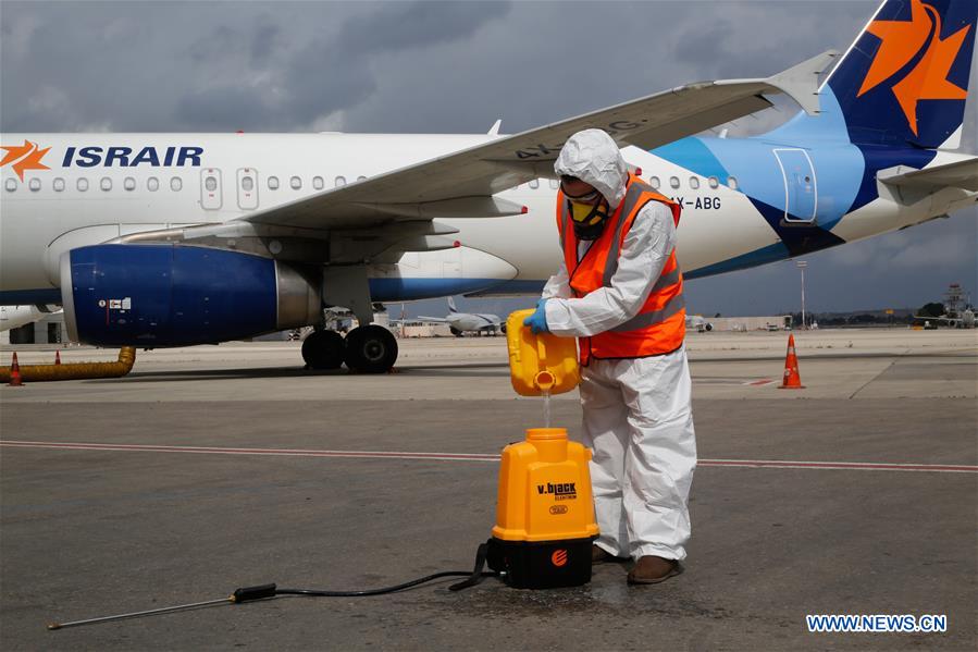 ISRAEL-BEN GURION AIRPORT-COVID-19-DISINFECTION