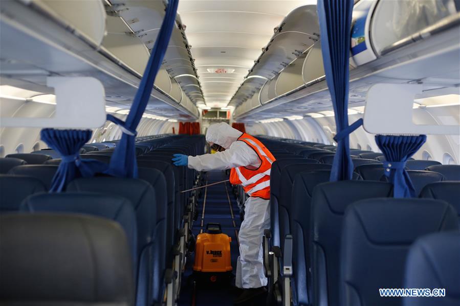 ISRAEL-BEN GURION AIRPORT-COVID-19-DISINFECTION
