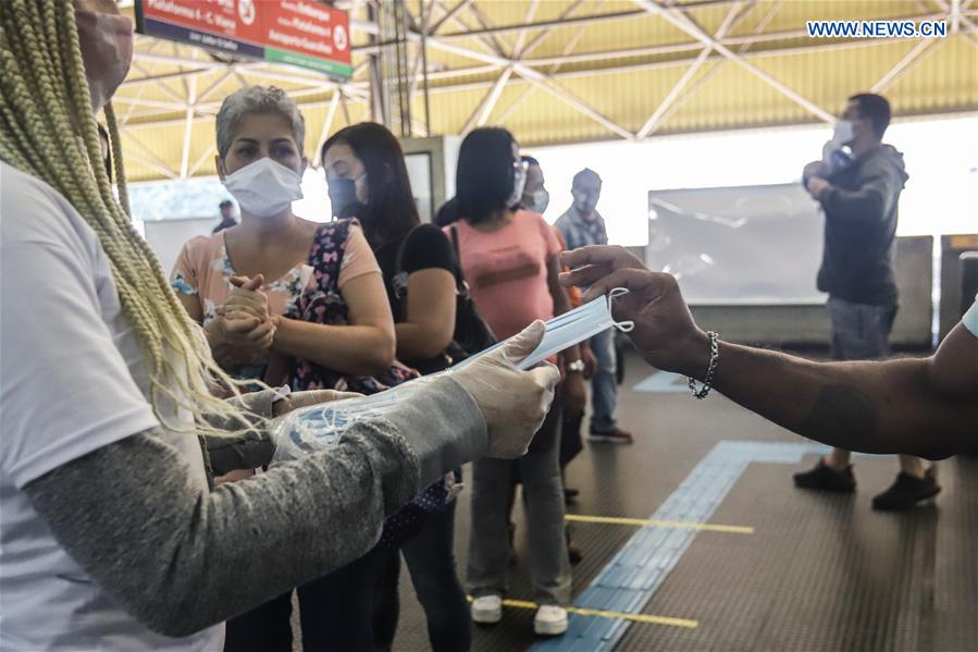 BRAZIL-SAO PAULO-COVID-19-SUBWAY