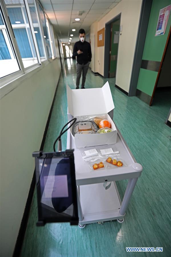 LEBANON-BEIRUT-COVID-19-ROBOT TROLLEY