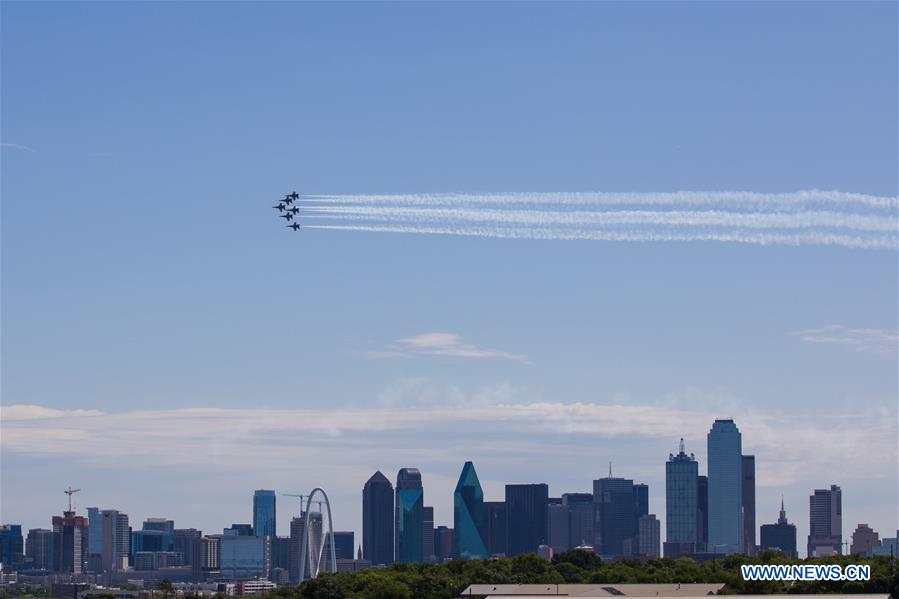 U.S.-TEXAS-DALLAS-COVID-19-FLYOVER