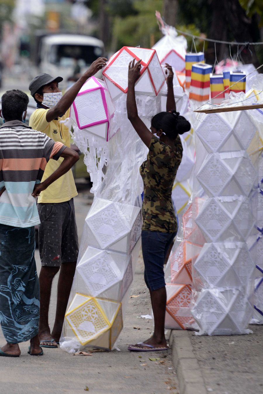 Asia Album Paper lanterns prepared for Vesak festival in Colombo, Sri