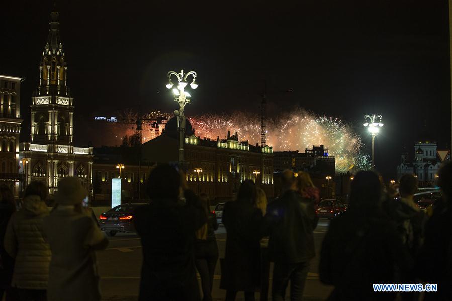 RUSSIA-MOSCOW-VICTORY DAY-FIREWORKS