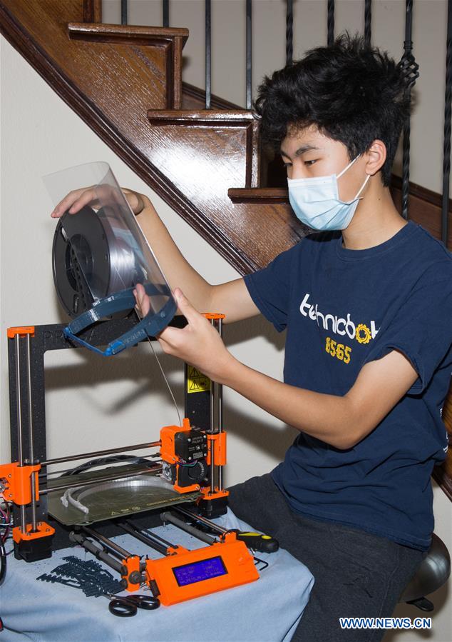 U.S.-TEXAS-PLANO-COVID-19-CHINESE AMERICAN TEENAGERS-3D-PRINTED PPE
