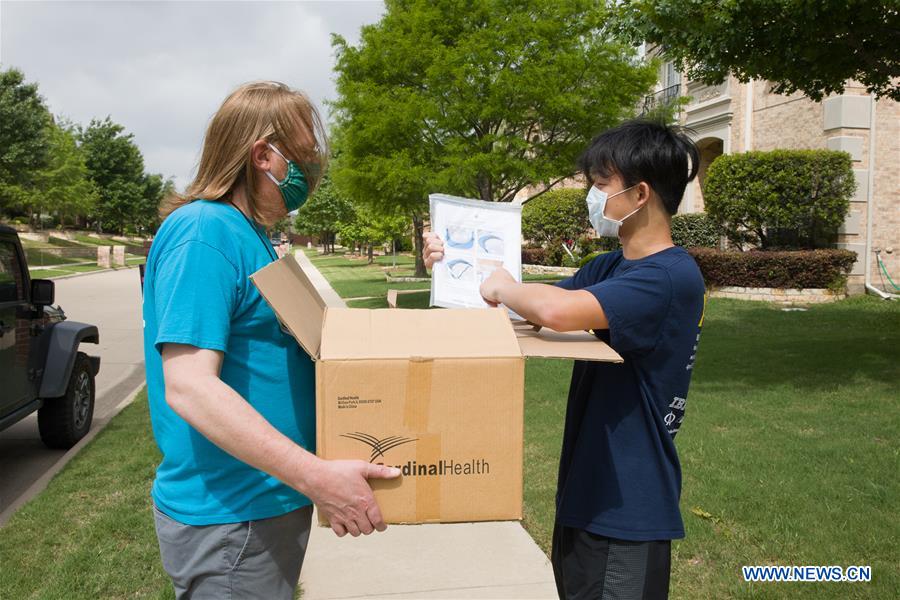 U.S.-TEXAS-PLANO-COVID-19-CHINESE AMERICAN TEENAGERS-3D-PRINTED PPE