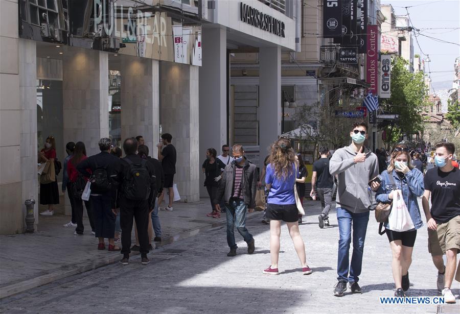GREECE-ATHENS-ERMOU STREET-SHOPS-REOPENING