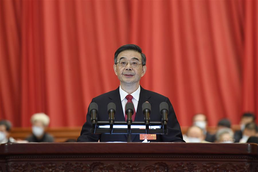(TWO SESSIONS)CHINA-BEIJING-NPC-ANNUAL SESSION-SECOND PLENARY MEETING-ZHOU QIANG-WORK REPORT (CN)
