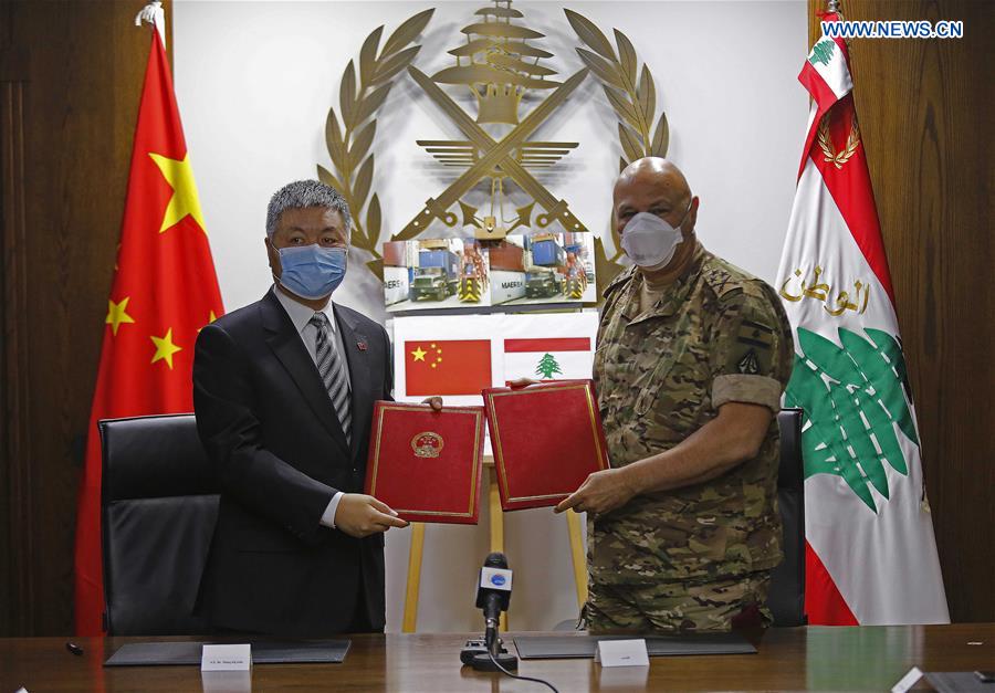 China's PLA donates medical supplies to Lebanese army to help fight