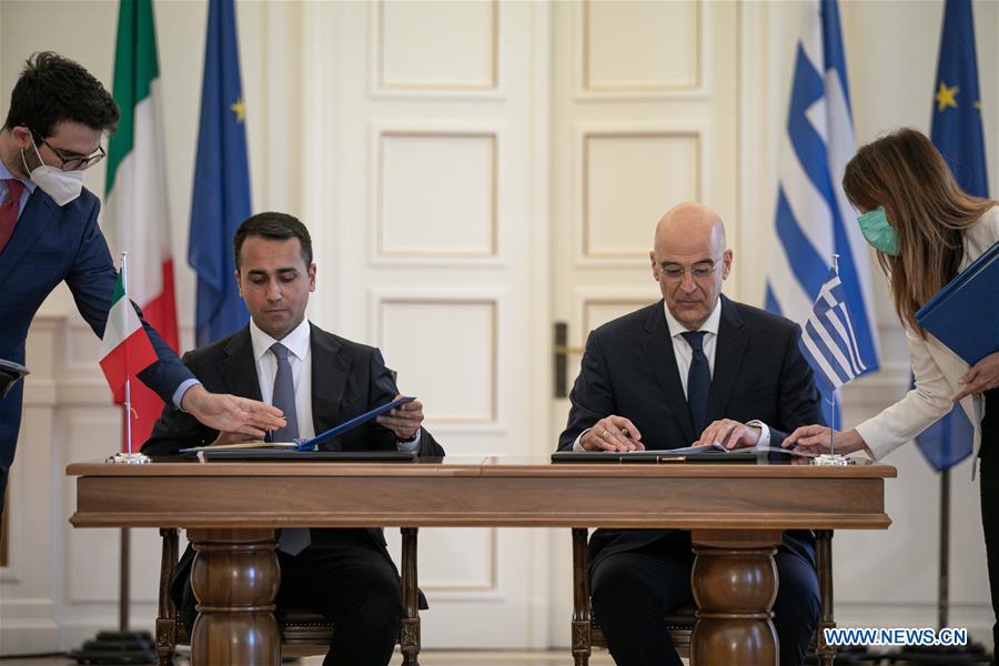 GREECE-ATHENS-ITALY-MARITIME ZONES-DELIMITATION-AGREEMENT