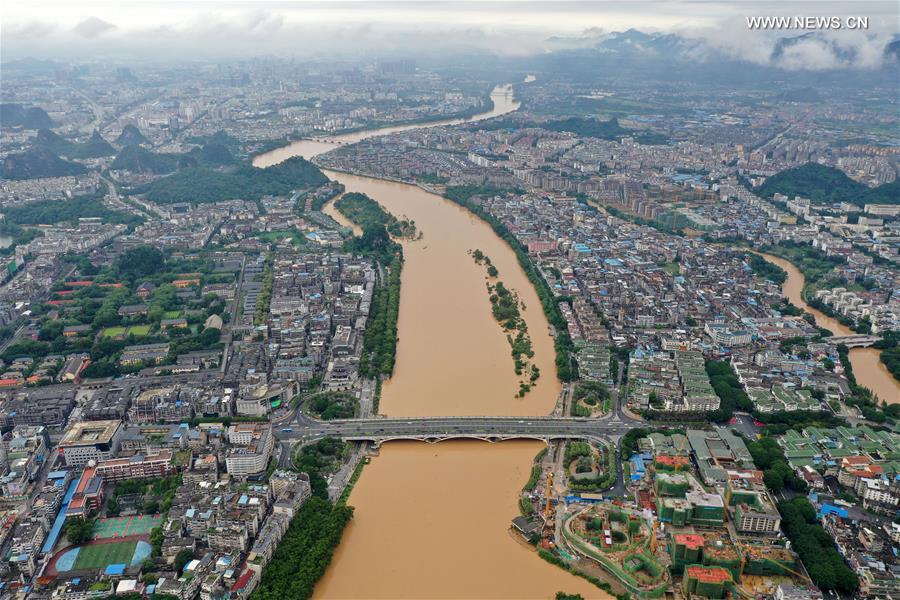 CHINA-GUANGXI-GUILIN-TORRENTIAL RAIN-LIJIANG RIVER-WATER LEVEL (CN)