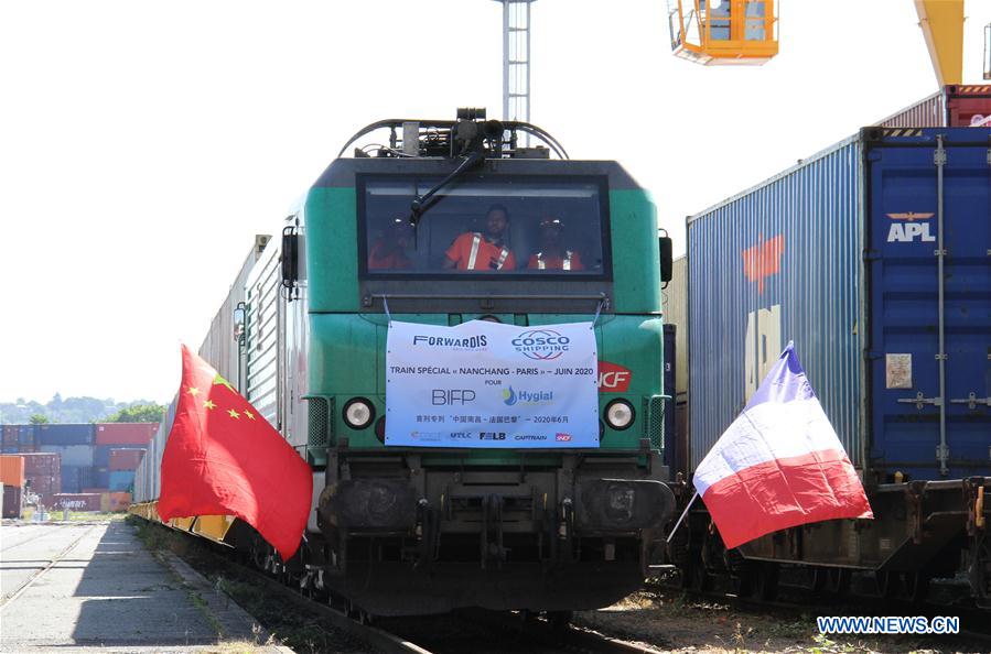 FRANCE-PARIS-CHINA-EUROPE-FREIGHT TRAIN-ARRIVAL