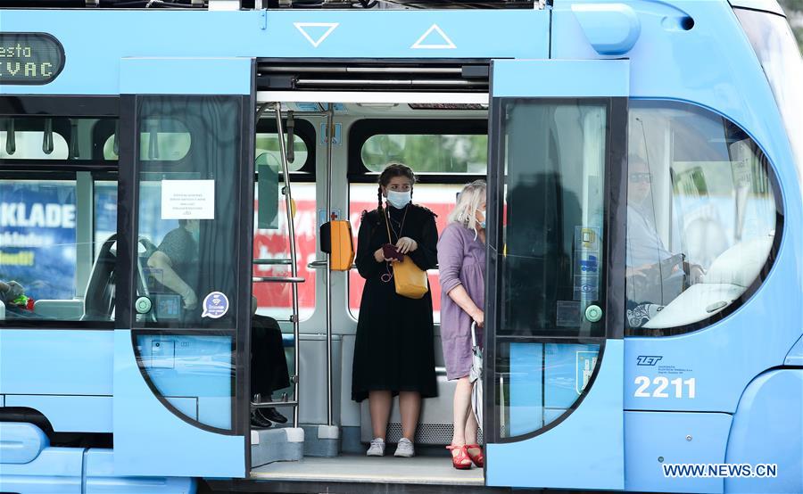 People wear face masks in Croatia Xinhua English.news.cn