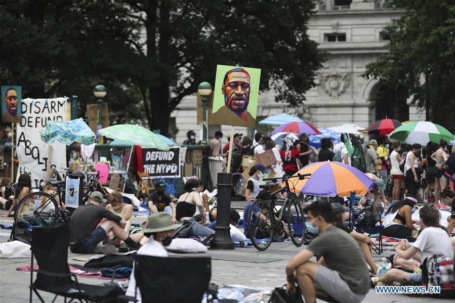 People attend "Occupy City Hall" protest in New York Xinhua English